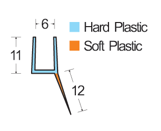 shower screen pvc water stopper profile k